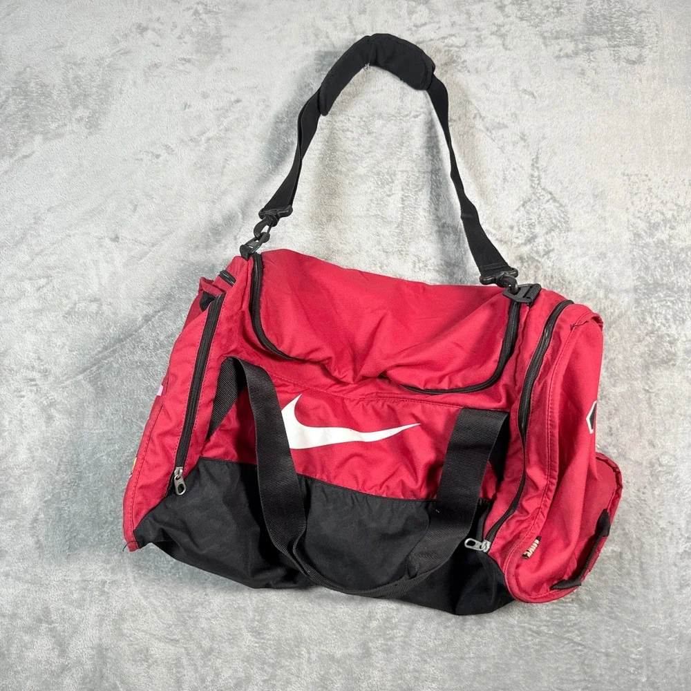 Nike Large Duffel Bag Louisville Cardinals Red Black Athletic Travel